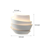 Minimalist Layers Half Cylinder Iron 2 Light Wall Sconce White