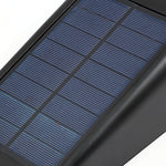Modern Solar Wall Light with 90° Adjustable LED Head, IP65 Waterproof, Black Finish