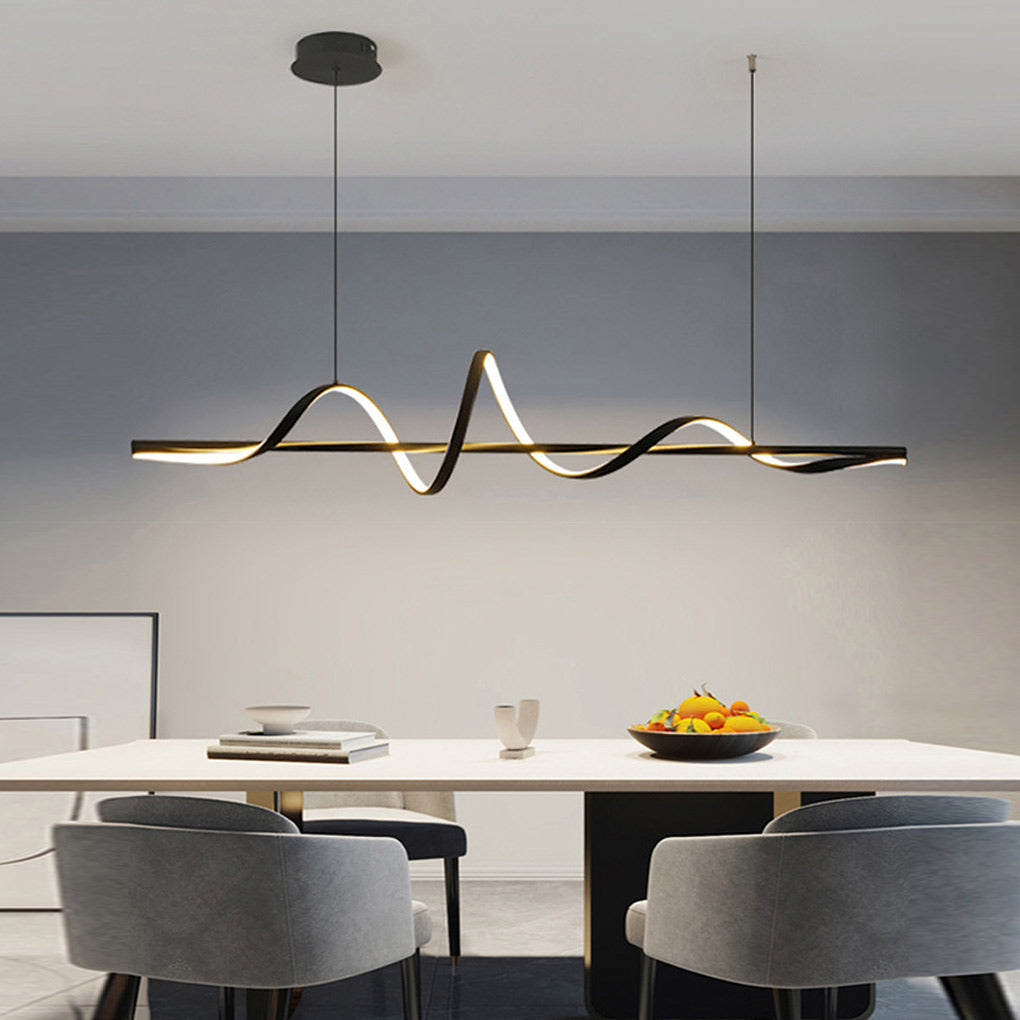 Aurelia 360° Rotating LED Chandelier — Nordic Modern Pendant Light for Dining and Living Spaces