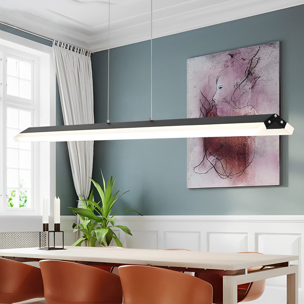 Modern Linear LED Pendant Light for Dining Room and Living Room