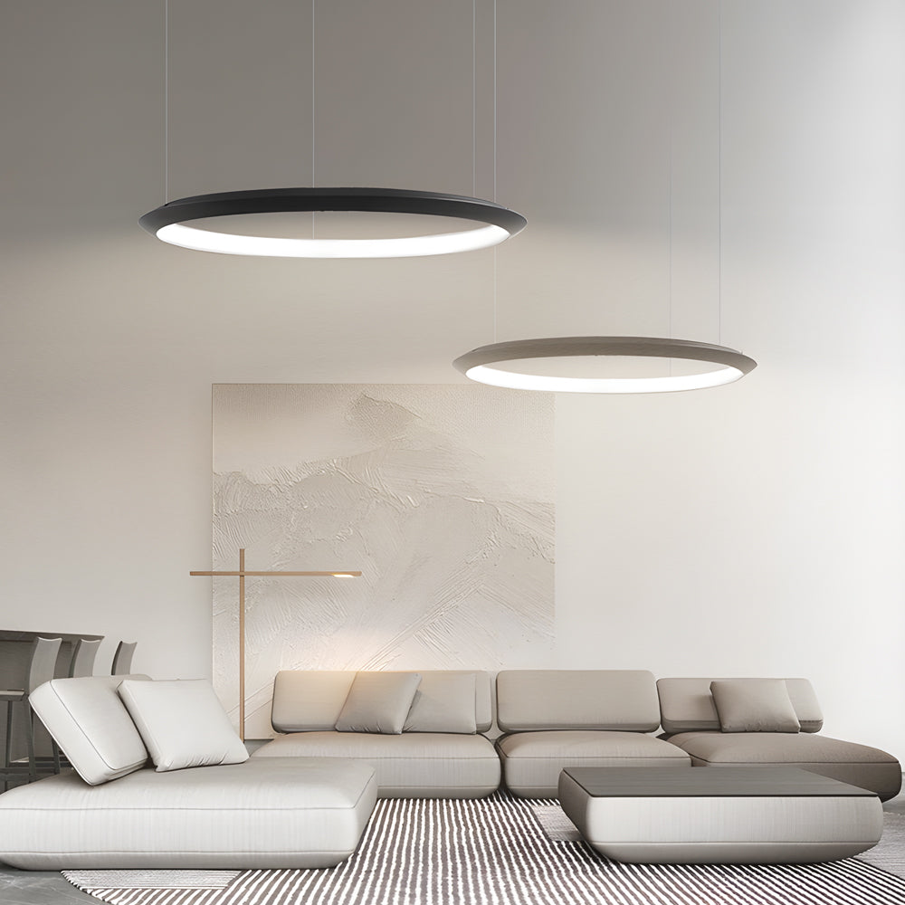 Black Ring Chandelier Led Pendant