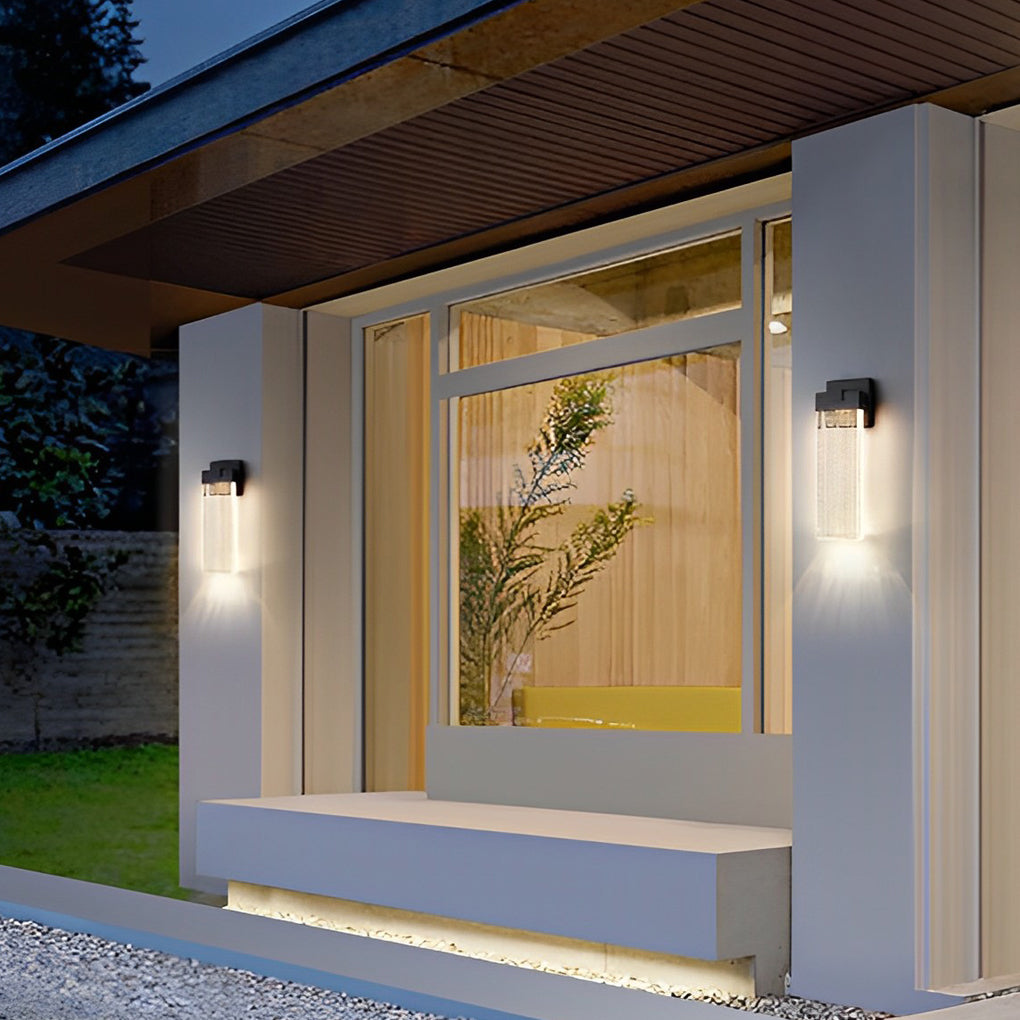 Rectangular Bubble Crystal Outdoor Wall Lamp Li002108