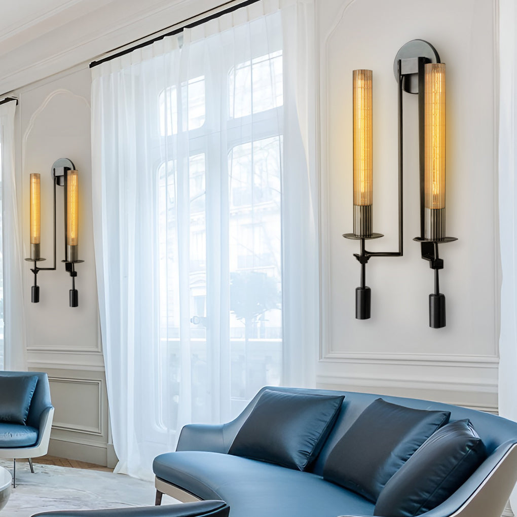 Crystal Lampshade Plug In Wall Light