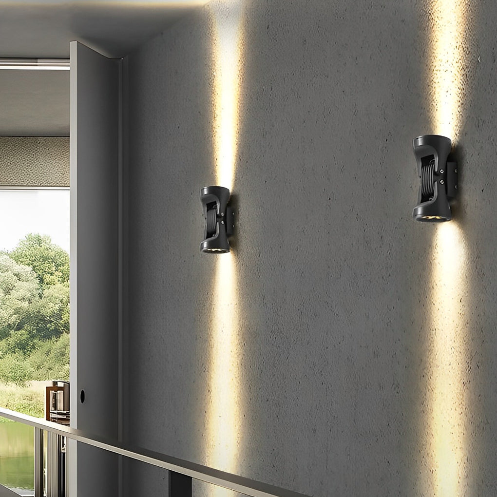 8 In 2 Light Rotating Heads Led Up Down Outdoor Wall Light
