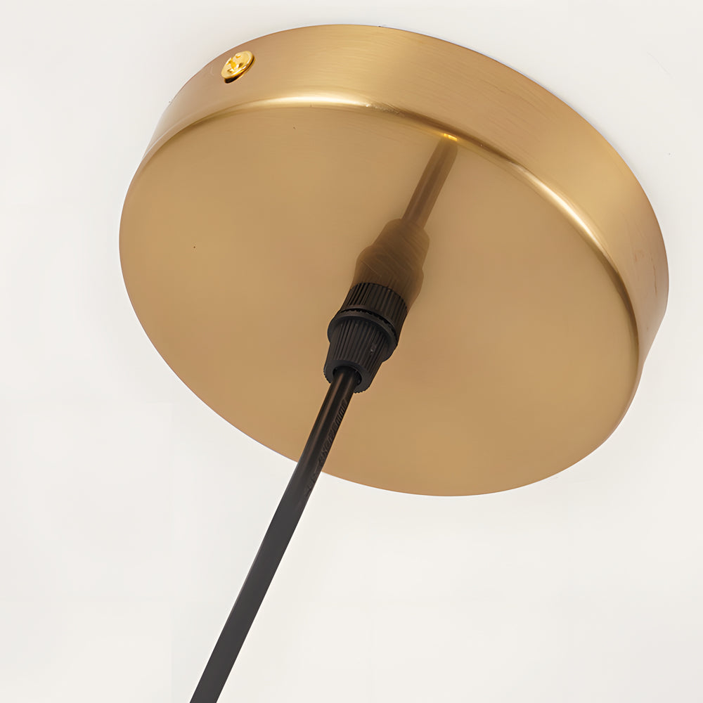 Modern Crystal Glass Disc Pendant Light With Led 1 Light Round Hanging Lamp