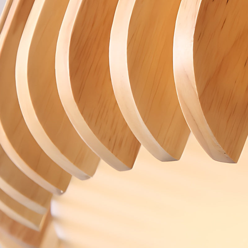Wood Round Nordic Bedroom Ceiling Light Li002619