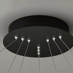 White Black Circular Pendant Lamp Dimmable Led Rings Chandelier