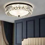 Round Crystal Led 3 Step Dimming Luxury American Style Ceiling Lights