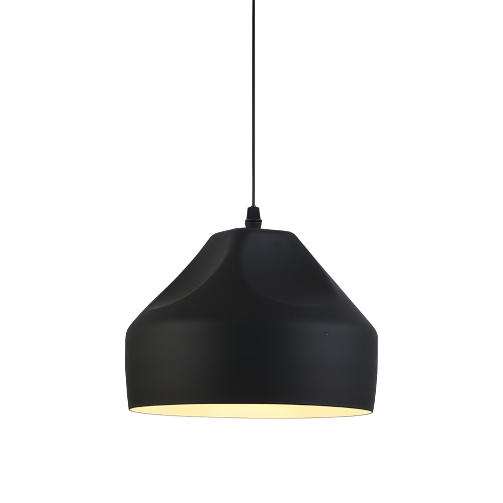 Pleat Box Led Pendant Light 1 Light Black White Aluminum Hanging Lamp