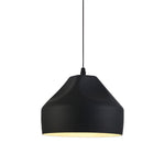 Pleat Box Led Pendant Light 1 Light Black White Aluminum Hanging Lamp