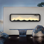 Rectangular Mountain Scenery Utdoor Wall Lamp Li002411