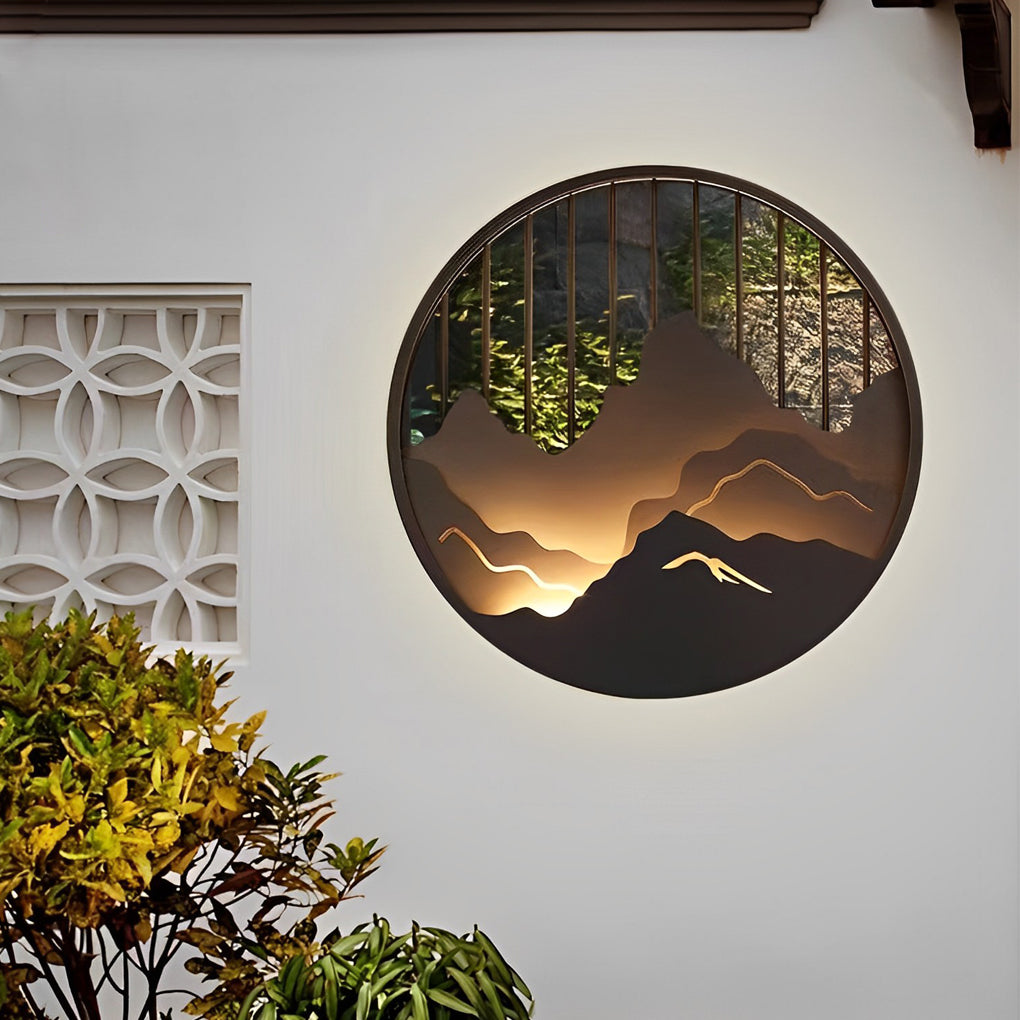 Round Outdoor Wall Sconce Li002418