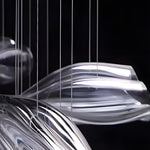 Luxury Flowers Handcrafted Art Glass 3 Step Dimming Modern Chandelier