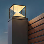 Square Solar Fence Post Lights Ha079341