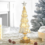 Tower Glass Table Lamp with LED Warm Glow for Modern Interiors