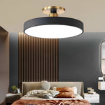 Modern Thick Circular Led Nordic Semi Flush Mount Ceiling Light