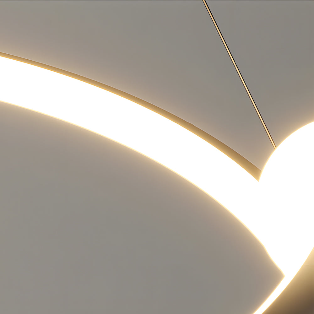 Minimalist Ring Ball 3 Step Dimming Led Nordic Chandelier Hanging Lamp