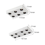Peg Rectangular 6 8 Light White Led Flush Mount Light