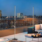 Black Minimalist Outdoor LED Linear Floor Lamp, IP65 Waterproof