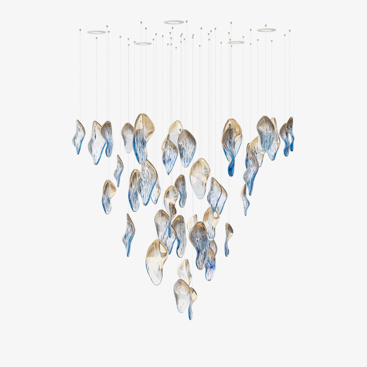 Ocean Drift Hand-Blown Glass Chandelier for Modern Interiors