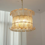 Brasher Modern Glass Chandelier in Champagne Gold for Dining Room