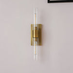 Lumen Cylix Wall Sconce in Brass and Glass | Modern Minimalist Wall Light