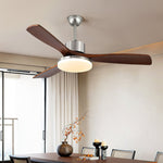 Lunet Ceiling Fan Light with LED, Modern Wooden Blades, 42" & 52" Options