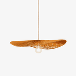 Artisan Woven Rattan Leaf Pendant Light for Dining and Living Spaces