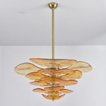 Petals Glass Chandelier – Hand-Blown Art Glass Pendant Light in Gold