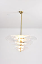 Petals Glass Chandelier – Hand-Blown Art Glass Pendant Light in Gold