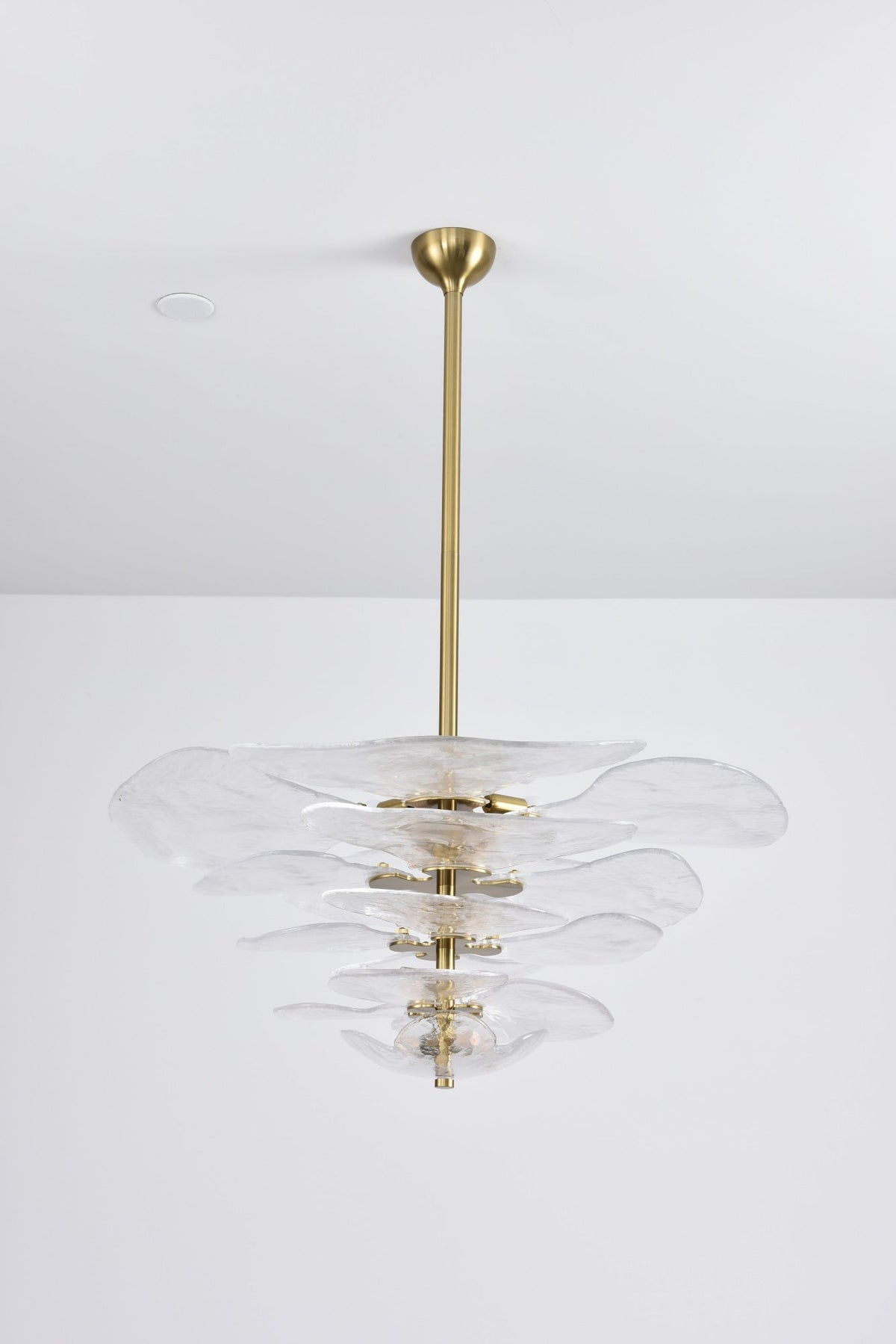 Petals Glass Chandelier – Hand-Blown Art Glass Pendant Light in Gold