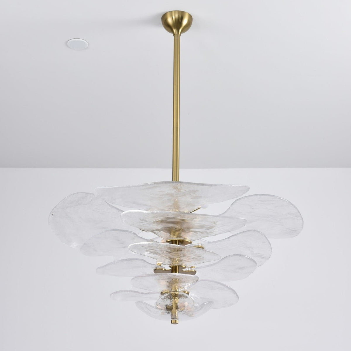 Petals Glass Chandelier – Hand-Blown Art Glass Pendant Light in Gold
