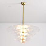 Petals Glass Chandelier – Hand-Blown Art Glass Pendant Light in Gold