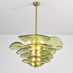 Petals Glass Chandelier – Hand-Blown Art Glass Pendant Light in Gold