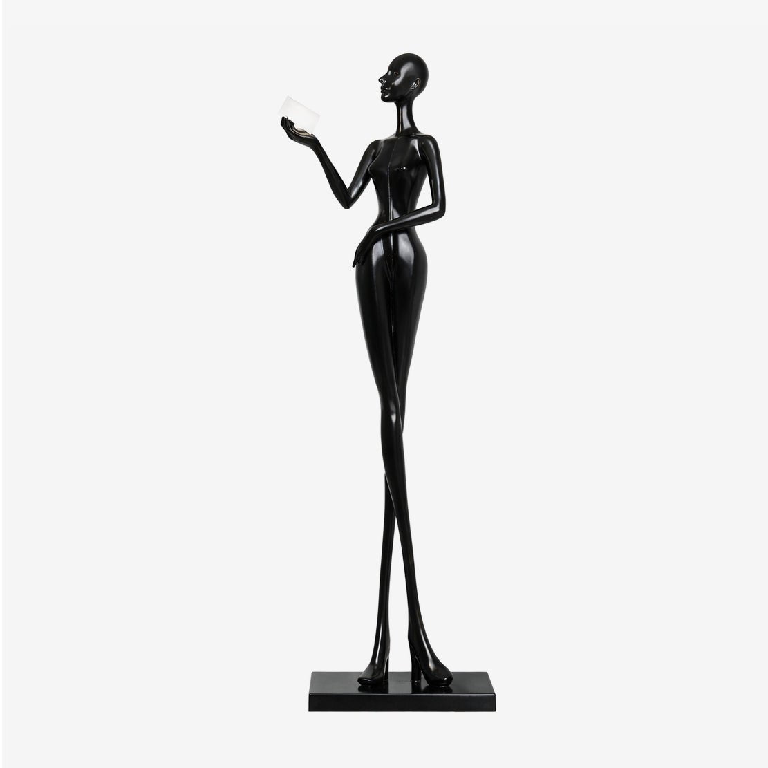 Elegant Lady Sculpture Ornaments – Modern Black Figurine for Living Room, Bedroom, and Office Décor