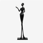 Elegant Lady Sculpture Ornaments – Modern Black Figurine for Living Room, Bedroom, and Office Décor