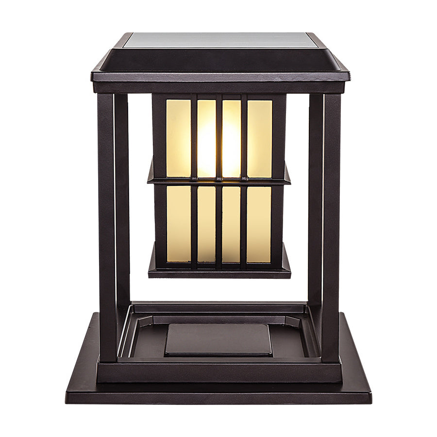 Modern Square Outdoor Pillar Lights for Courtyards and Villas