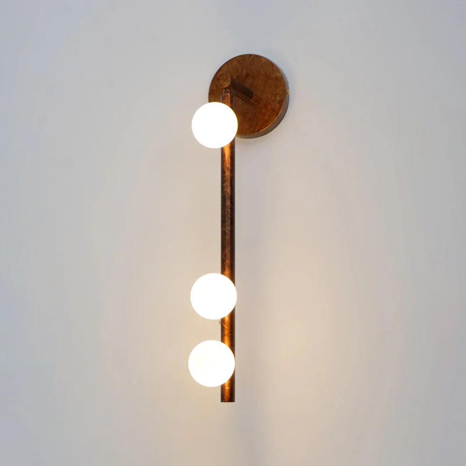 Elegant Brass Glass Wall Light