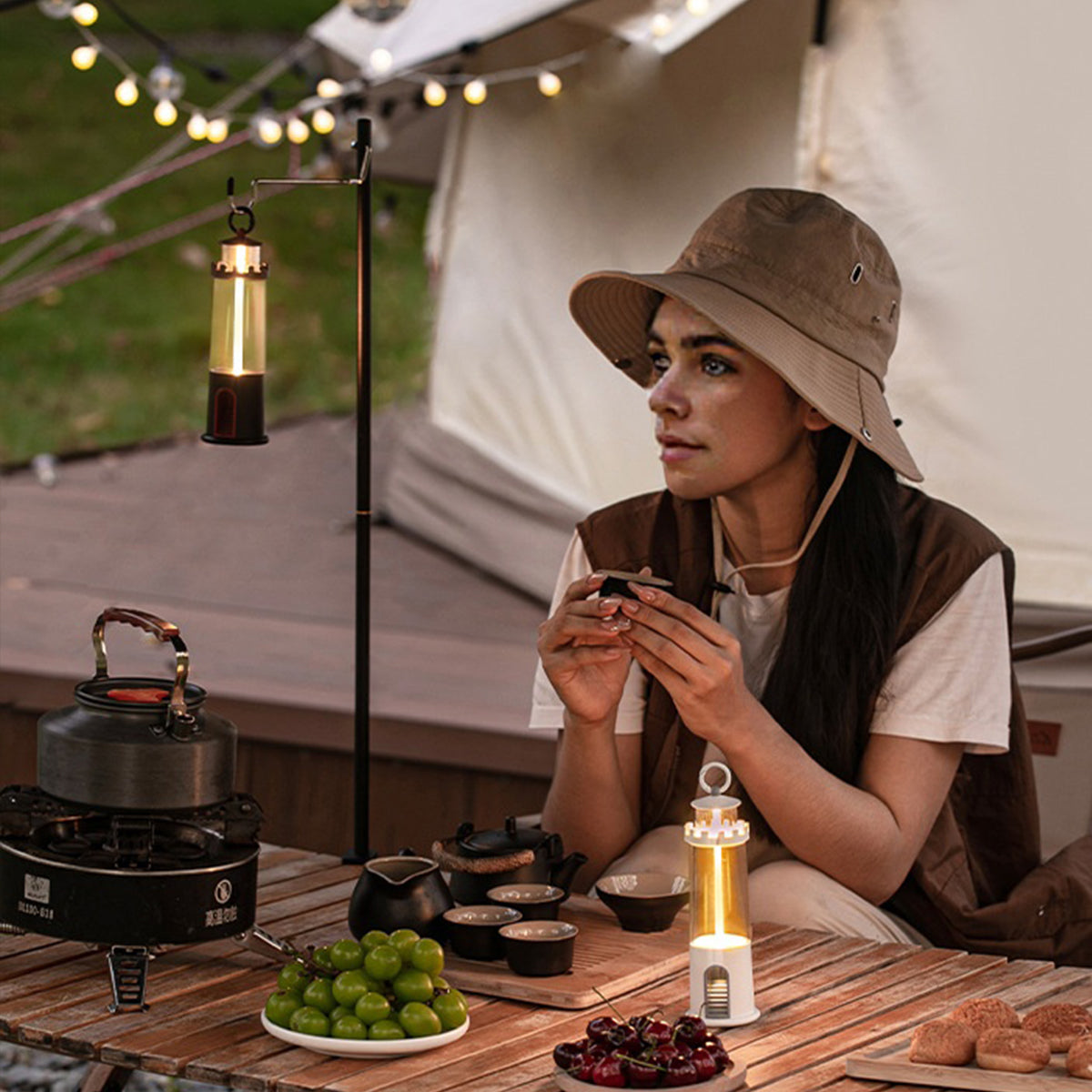 Aurora Portable LED Lantern with Warm Ambient Glow