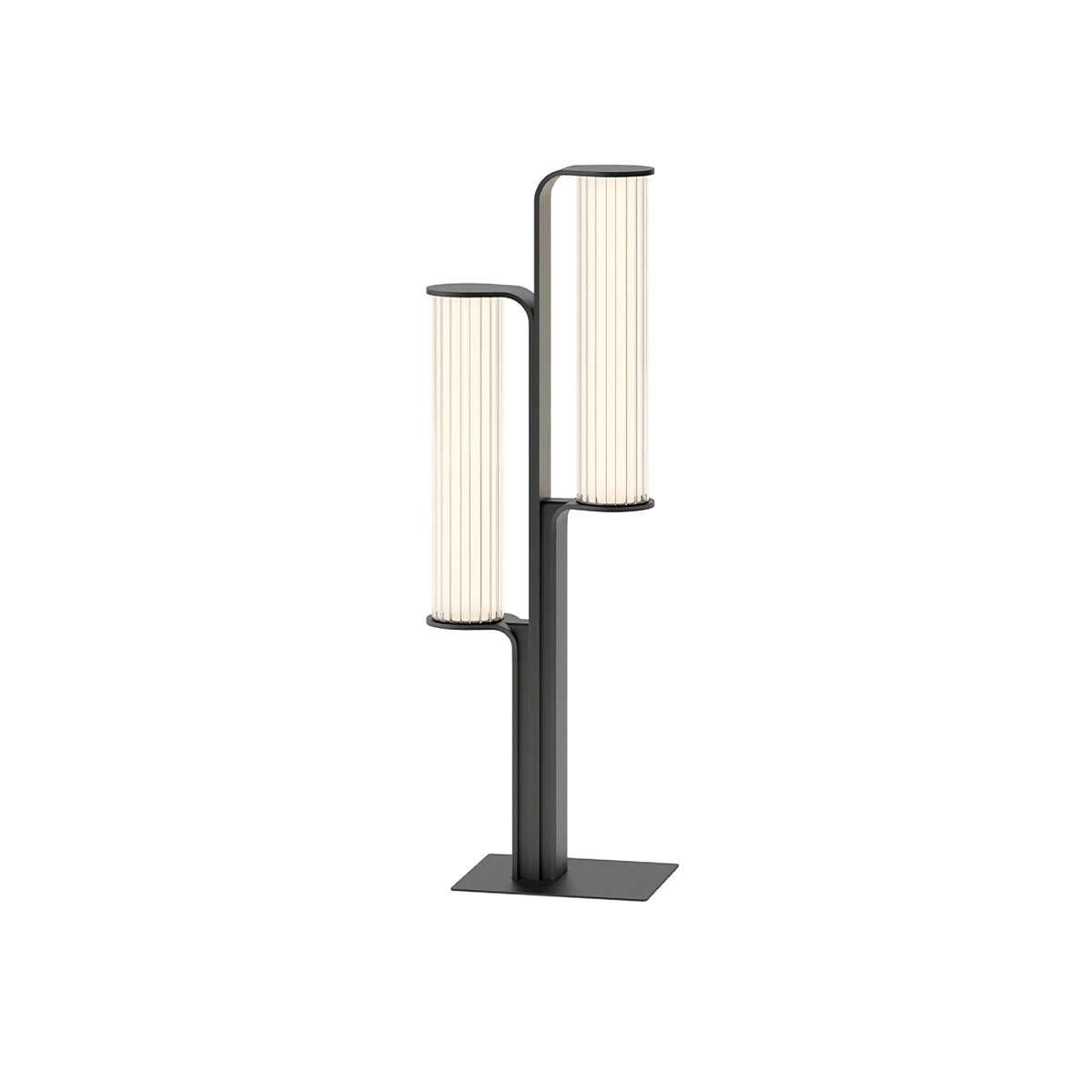 Lumo Arc Duo Outdoor Post Lamp – Modern LED Garden Lighting
