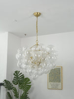 Lumière Cascade Glass Ball Chandelier – Modern Sculptural Pendant Light