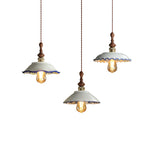 Bellaria Ceramic Pendant Light with Hand-Painted Scalloped Details