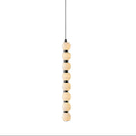 Orbique Alabaster Pendant Light – Modern Vertical LED Chandelier