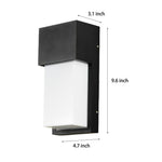 Rectangular Waterproof Led 10W Black Outdoor Wall Light