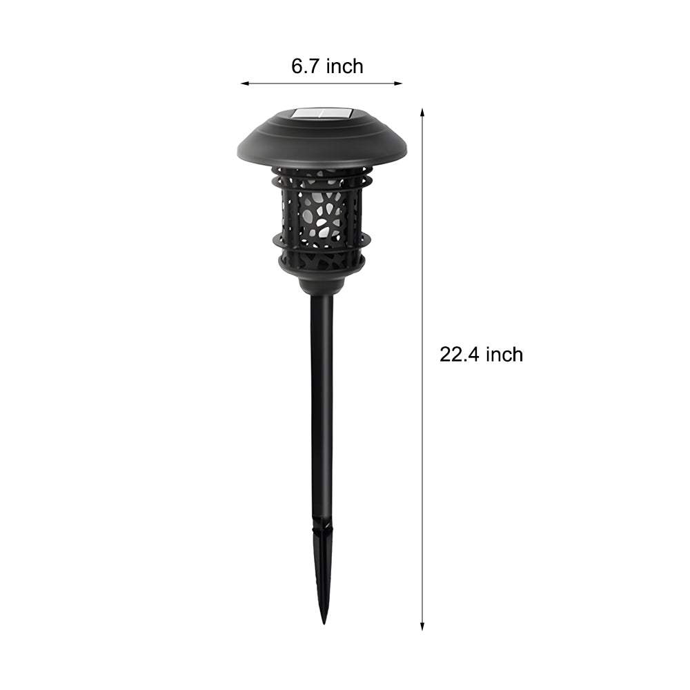 22 4 Inch Solar Black Pathway Light With Stake