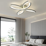 Led Flush Mount Flower Shaped Acrylic Ceiling Light White Gray Ceiling Lighting Fixture For Living Room