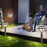 Geometric Black Modern Lawn Lamp Ha077226