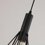 Geometric Lines Black Retro Industrial Style Chandelier Li002719