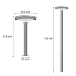 Modern Round Dual Motion Sensor Led Solar Garden Post Lights