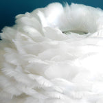 Led Feather Table Lamp With Ambient Crystal Tassels Lighting